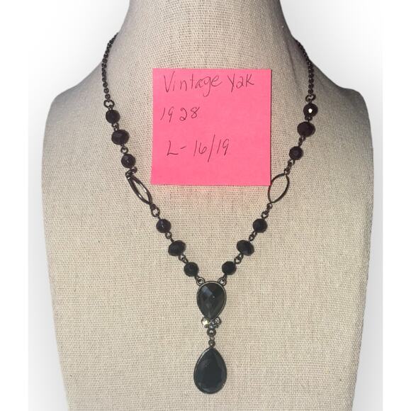 Vintage 1928 branding Y2K Drop Pendant Necklace 2000s - Picture 3 of 3